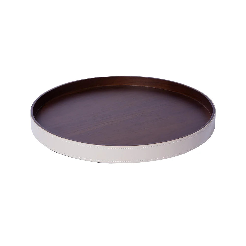 Modern Minimalist Walnut Wood Serving Tray Creative Shaped Ornament for Light Luxury Storage Soft Decorative Fruit Tray for Room