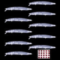 Wholesale MI118-0 13.5cm 15g Hard Body Unpainted Blank Minnow Fishing Lures