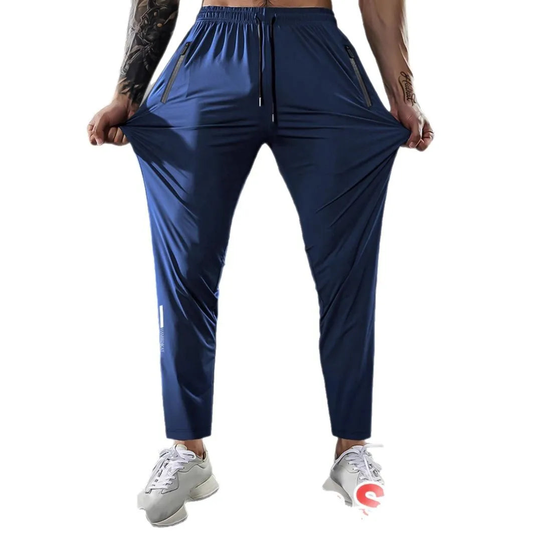 Plus Size Men's Hiking Sweatpants Joggers Athletic Pants Stretch Workout Jogging Running Training Track Pants with Open Bottom