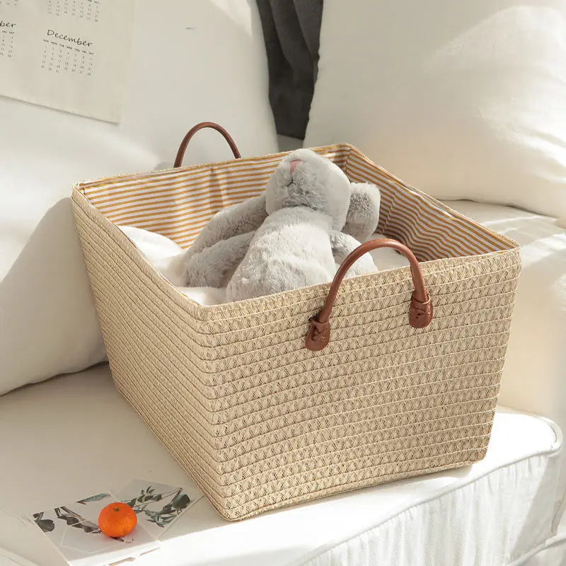 Factory Price Modern Rectangle/Square PP Woven Eco-Friendly Storage Basket for Home Organization Toy & Multipurpose Use