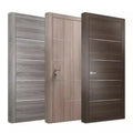 Modern Waterproof Solid Wood Bedroom Door with Nylon Fiberglass Screen for Apartment Use Swing Opening and Finished Surface