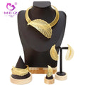 MEIZI JEWELRY Elegant Luxury Dubai Gold Jewelry Set Ladies Exquisite Banquet Dating Wedding Jewelry Set