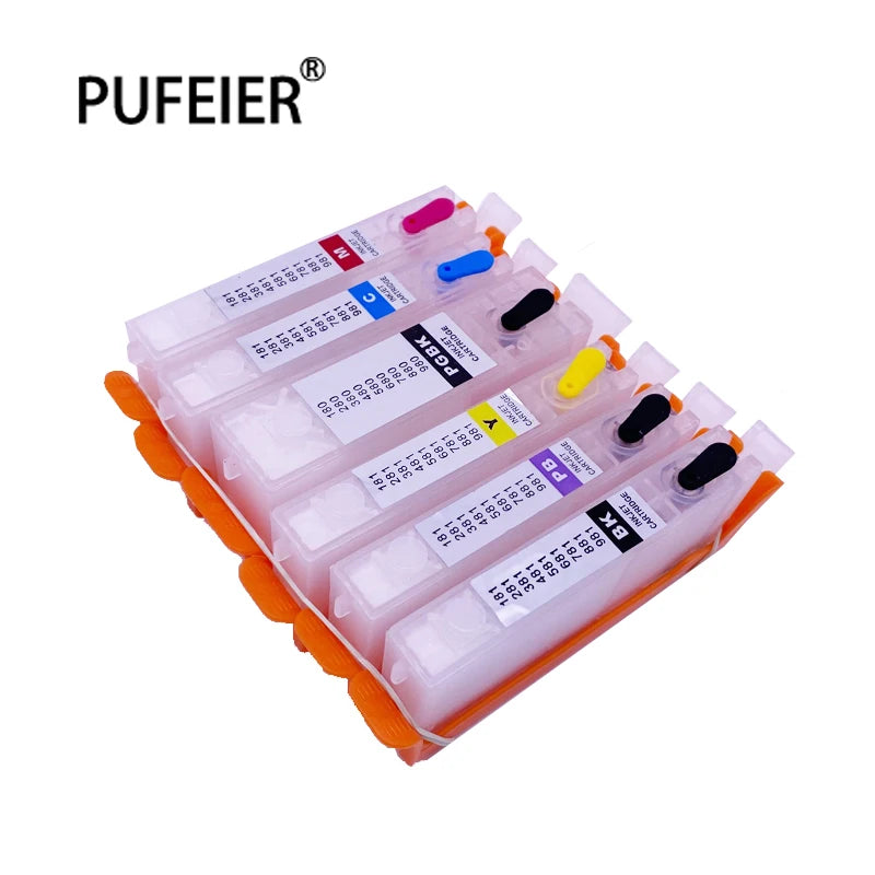 PGI-580 CLI-581 Empty Refillable Ink Cartridge With Chip for Canon TS8150 TS8151 TS8152 TS8250 TS8251 TS8252 PGI580 CLI581 CISS