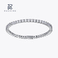 Rochime Fashion Super Shiny Silver Rhodium Plated Cubic Zirconia Tennis Bracelet Ladies Engraveable  Fine Jewelry  Bracelet