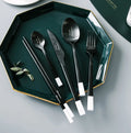 Wholesale Restaurant Cutlery Black Cutlery Set 18/10 Stainless Steel Flatware for Wedding