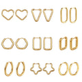 Tarnish Free Hypoallergenic Titanium PVD 18K Gold Plated Huggie Hoop Earrings Stainless Steel Geometric U Shaped Hoop Earrings