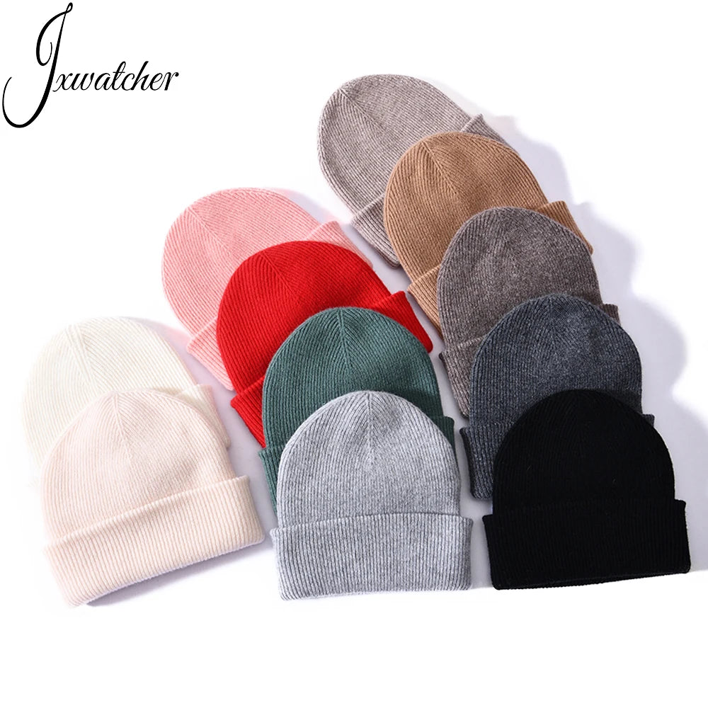 Sports Custom Logo 100% Wool Fabric Winter Unisex Striped Warm Knitted Hat Plain Solid Color Pure Merino Wool Fisherman Beanie