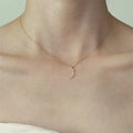 NEWEST DESIGN 2025 S925 Necklace Zircon Minimalist Moon Pendant Design Necklace