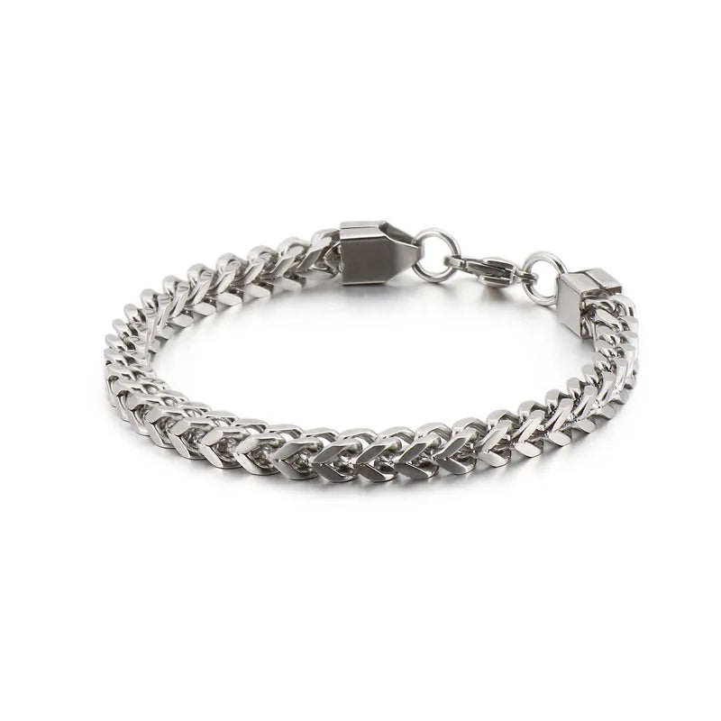 New Arrival Retro Fashion Bracelet Men Stainless Steel Jewelry Chain Bracelet Wholesale Mens Bracelet Cuban Chian Punk