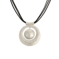 Fashion Jewelry Leather Chain Vintage Necklace 2022 Gold Silver Plated Round Pendant Geometric Necklace