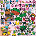 2025 New Arrival Factory Direct Custom Pvc Designer Trend DIY pink Clog Shoe Casual Ice Cream HEMP Leaves Shoe Charms