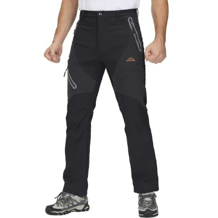 Men's Trousers New Arrival Winter Hiking Ski Pants Windproof Waterproof Zipper Pocket Softshell Trousers Mens Fleece Pants
