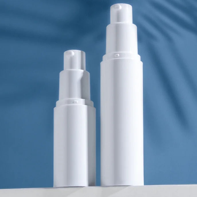 Unique Cosmetic Cylinder 15ml 30ml 50ml 80ml pp White Plastic Airless Bottle Liquid Foundation Airless Airless Pump Bottle 30ml