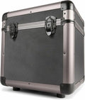 Aluminum Vinyl Record Storage and Travel Case with Water Resistant Protection Portable Design