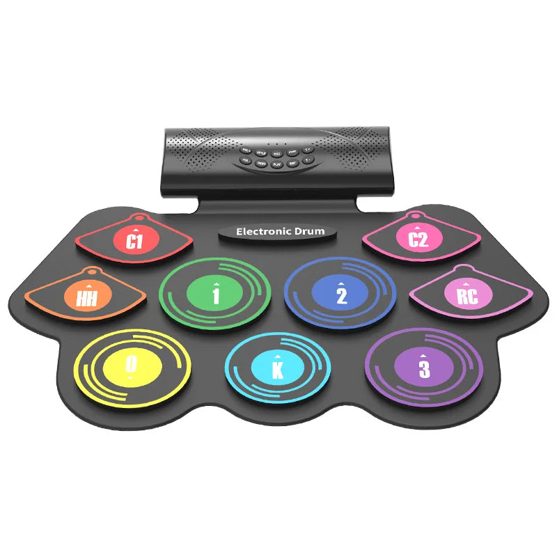 Colorful Hand Roll Drum (with Built-in Speaker Can Connect Blue-tooth APP)easy to Carry Away