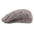 MIO Custom Logo Men Vintage Cotton Berets Breathable Ivy Newsboy Flat Cap Adjustable Plaid Irish Cabbie Golf Hat