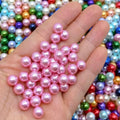 4 -20mm 500g Color Pink Color Pearl Without Hole Loose Plastic Beads Round Pearl for Pearl Machine