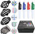 Customized Box Packed 4 Golf Ball Line Marking Drawing Kits with 4 Markers