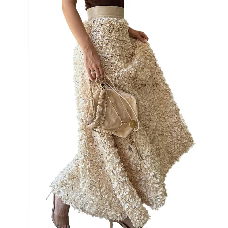 Wholesale New New French High Waisted and Stylish A-line Elegant Women's Skirt