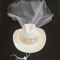 Hot Selling Hollowed Bride White Denim Hat Hand Woven Straw Hat Bride Party Jazz Hat