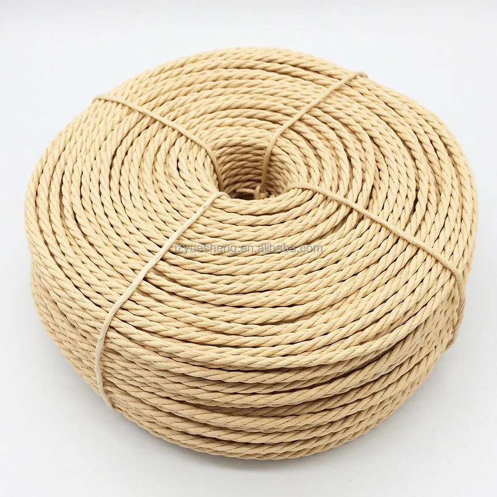 Heavy Duty Danish Paper Cord 3 Strands for Chairs Premium Packaging Ropes