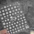 Tomoni Manicure Stickers 5D Nail Stickers Letter Snowflake Leopard Print Serpentine Nail Stickers