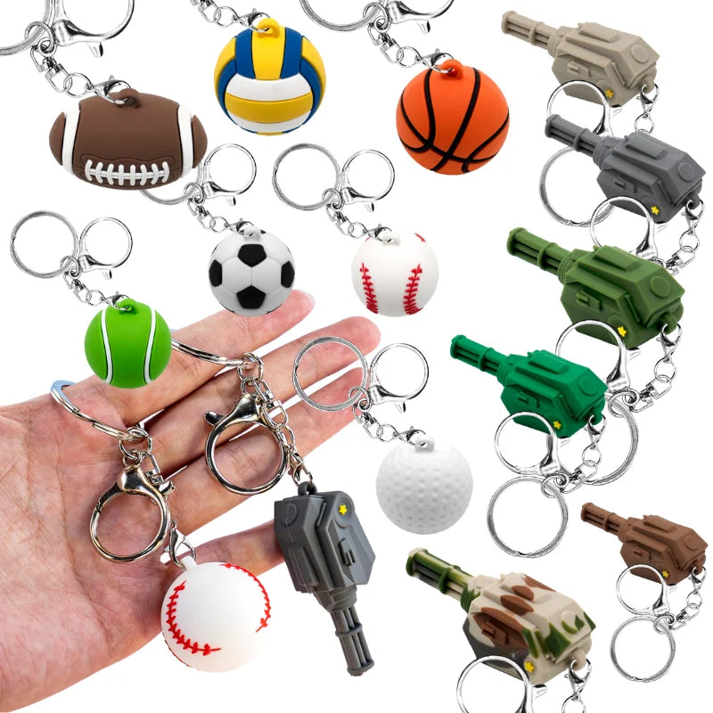 3D ODM Keychain PVC Sport Sneaker Bestseller Basketball Football Keyring Keychain Souvenirs Gift Bag Keychain Bulk