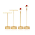 Custom Luxury T-bar ring jewelry display stand gold silver Metal ring display holder for jewelry display