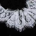 Popular Thick White Bridal Eyelash Chantilly Lace Trimming With Strands LT2152B