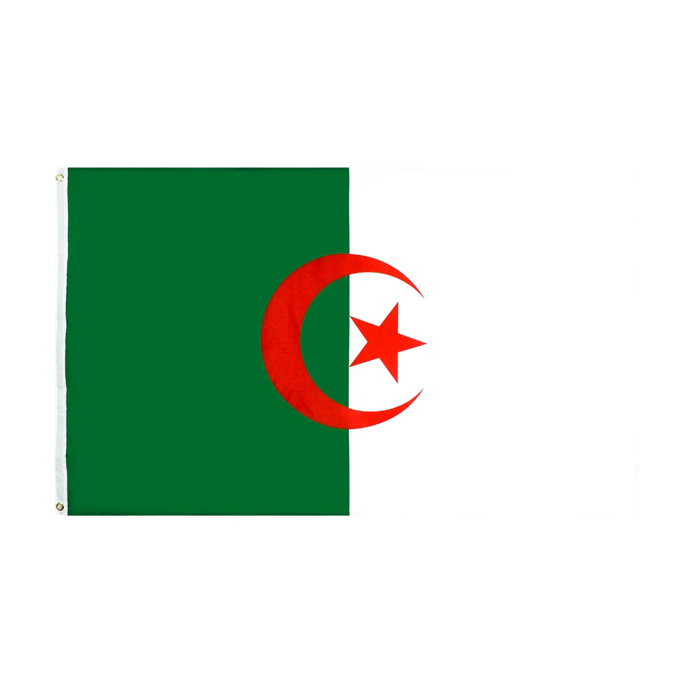 Ready to Ship 100% Polyester 3x5ft Stock Printed ALG Algerian Algeria Flag