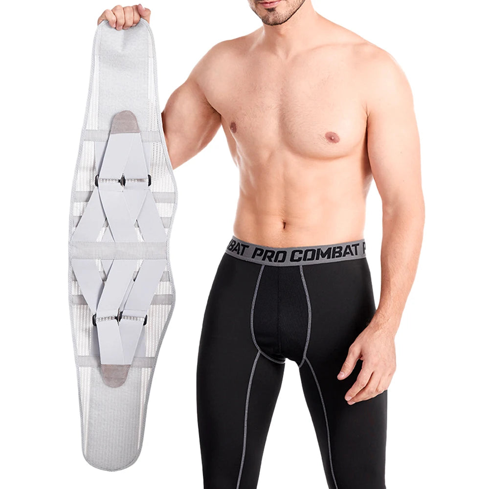Back Brace Waist Trainer Belt Orthopedic Spine Support Men Women Breathable Lumbar Corset