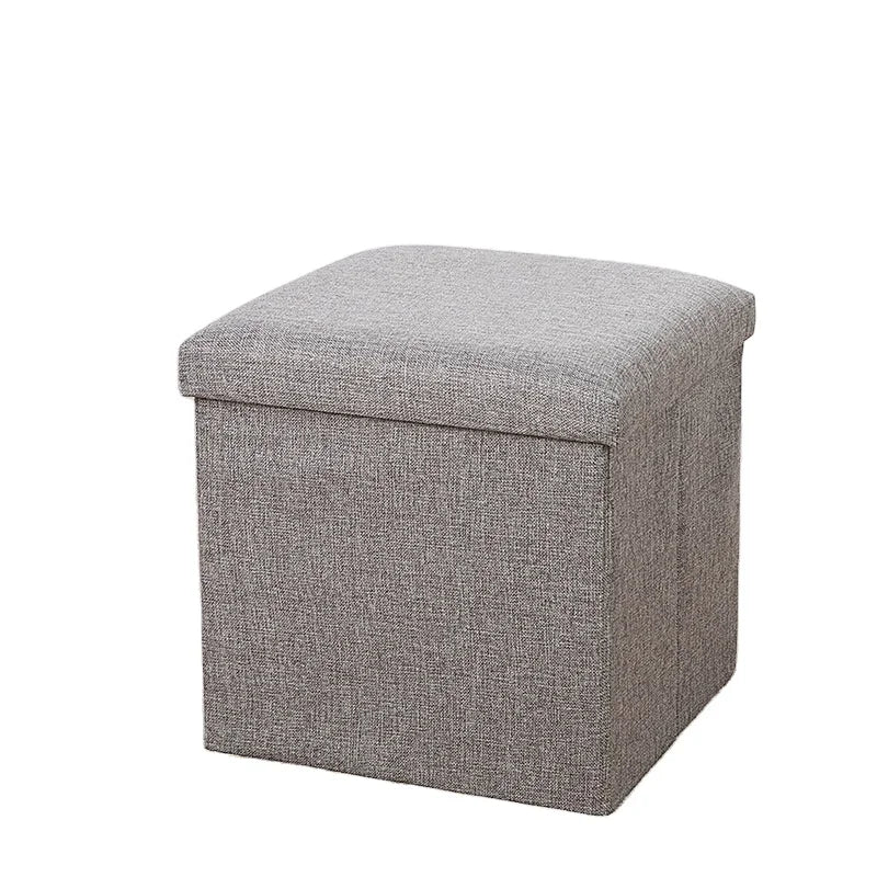 Sponge Storage Stool Multi-Functional Tea Table Linen Shoe Stool Folding Pure Color Multiple Models of Storage Boxes