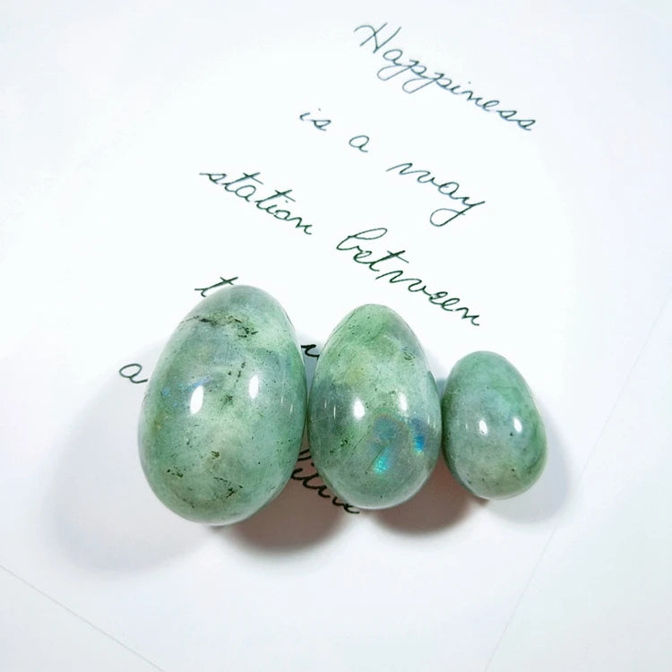 HY Labradorite Stone Yoni Eggs Set Natural Eggs for Sale Stone Crafts