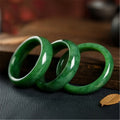 Natural 100% Real Green Jade Bangle Flat bar Jadeite Bangle Jade for Woman Temperament Gift Bracelets