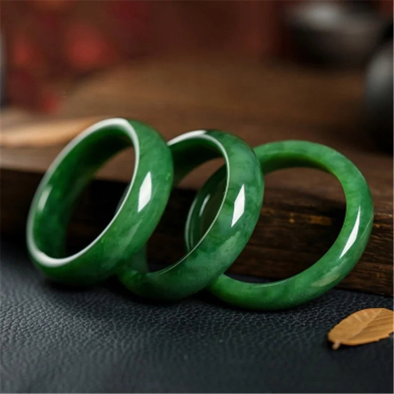 Natural 100% Real Green Jade Bangle Flat bar Jadeite Bangle Jade for Woman Temperament Gift Bracelets