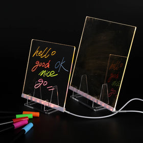 Custom Acrylic Dry Erase Board With Light and Stand LED Letter Message Board Note for Office School Home