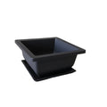 12.1*12.1*5.8cm Pot and Saucer Set square Bonsai Flower Pots Succulent Planter Flower Pot Plastic Purple Clay Pot