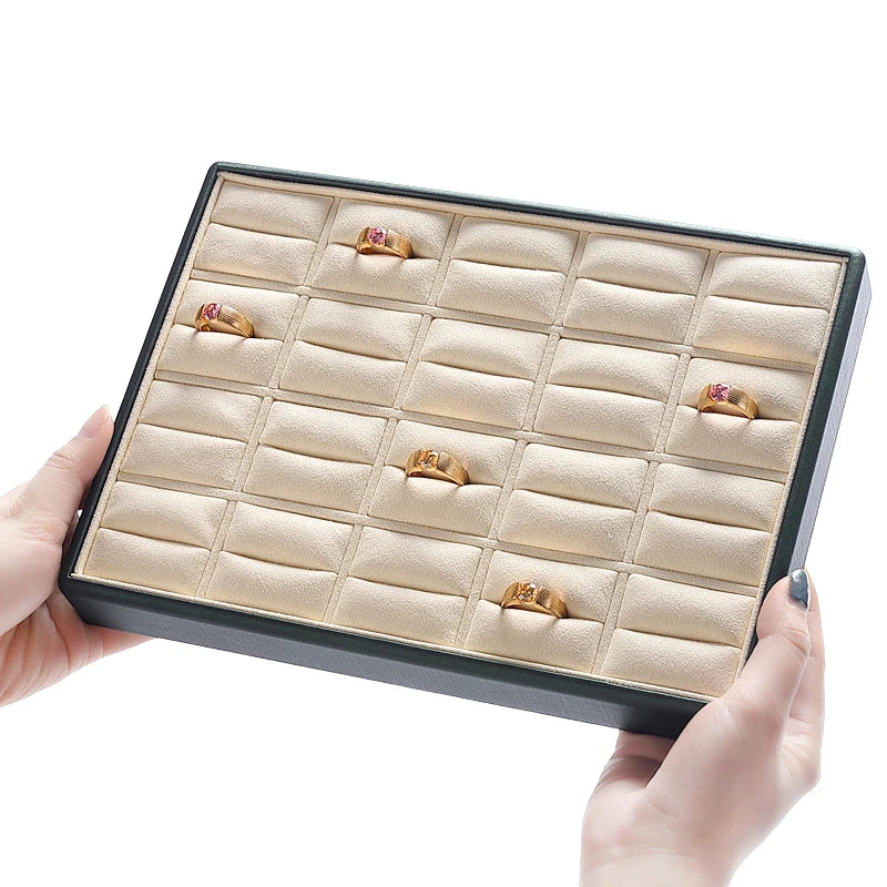 EB066 Jewelry Display Tray Universal PU Leather Ring Earrings Necklace High Quality Display Plate Jewelry Storage Plate
