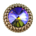 Fashion Glass Diamonds Alloy Garment Buttons Women Suit Windbreaker Shirt Sweater Multicolor Beads Button for Clothing