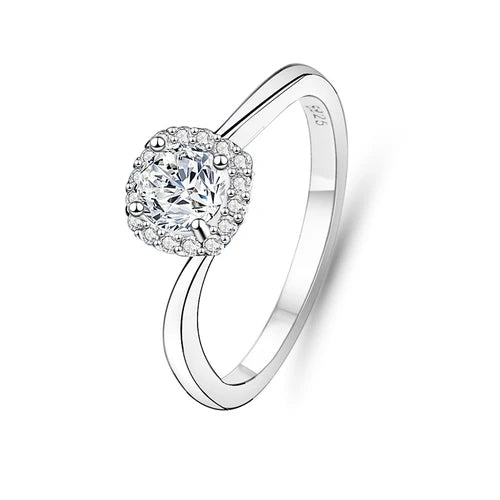 Low Price 925 Sterling Silver Gra  0.5 CT Micro Twist Arm square Bag Diamond Moissanite Ring Women Engagement Fine Jewelry