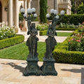 Custom Outdoor Home Garden Park Decoration Design Life Size Antique Bronze Woman Statue Lamp Casting Brass Street Post Light