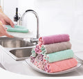 Water Absorbent Dishcloth Dishtowels Thickened  Microfiber Kitchen Towels Kitchen Accessories Tools Towel Cleaning Cloth  M0457