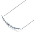 Fine Jewelry 11 Rows Band Tennis Brilliant Cut Diamond Moissanite Necklace 925 Sterling Silver Chain for Women Engagement