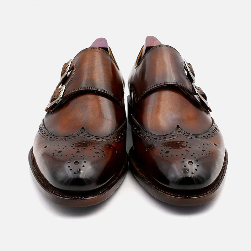 Goodyear Welt Oxford Men Other Shoes Buckle Belt Black Shoes Men Sapatos Para Hombre Business Office Designer Custom Shoes Men