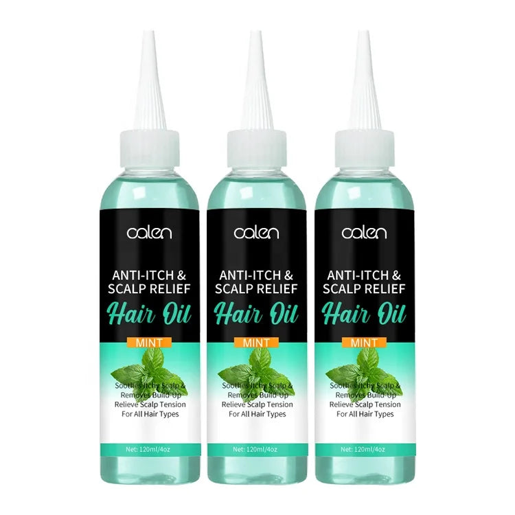 Professional Mint Anti-Itchy and Tension Relief Hair Growth Scalp Relief Hair Oil