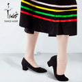 Wholesale Customizable Black Low Heel Dance Shoes for Women's Exam & Character Dance Performances