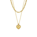 Factory's Free Sample Stainless Steel Love Heart Jewelry Necklace Pendant for Women Figaro Zircon Classic Anniversaries