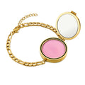 Stainless Steel Lip Balm Bracelet Waterproof Personalized Adjustable Gold Locket Chain Bracelets for Women Girls