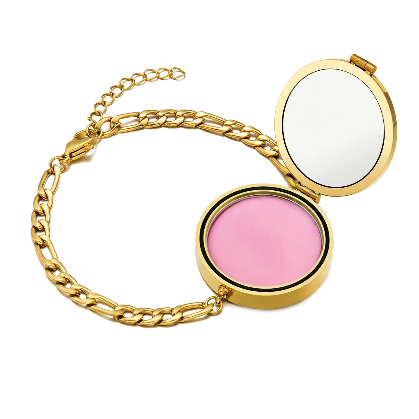 Stainless Steel Lip Balm Bracelet Waterproof Personalized Adjustable Gold Locket Chain Bracelets for Women Girls