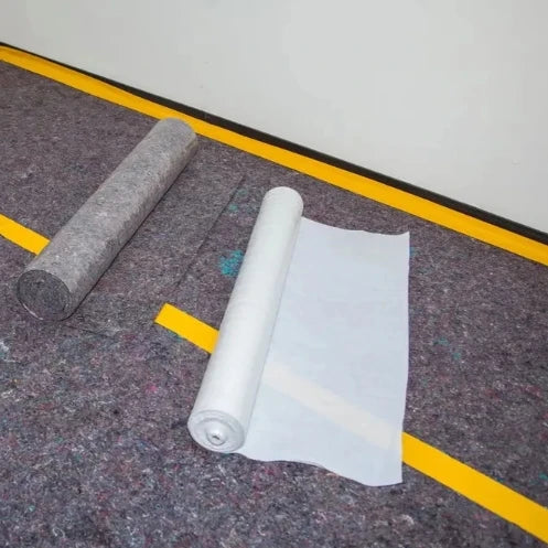 Custom Size Waterproof Breathable Anti-Static Self Adhesive Non-Slip Floor Protection Mat Felt Pads White Sticky Felt Painter
